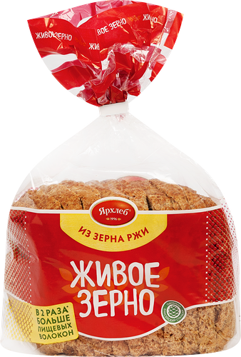 Хлеб Ярхлеб Живое зерно Зерновой ржаной в нарезке