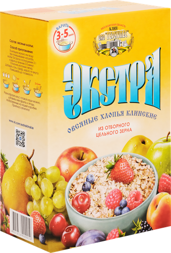 

Хлопья овсяные Клинские экстра 1 кг