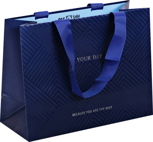 

Пакет подарочный MESHU Indigo Hills, матовый, выборочный лак, отделка фольгой, 23х18х10см, Арт. MS_45804