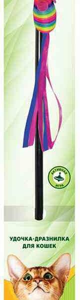 Игрушка для кошек Triol Мышка разноцветная, 70×500 мм