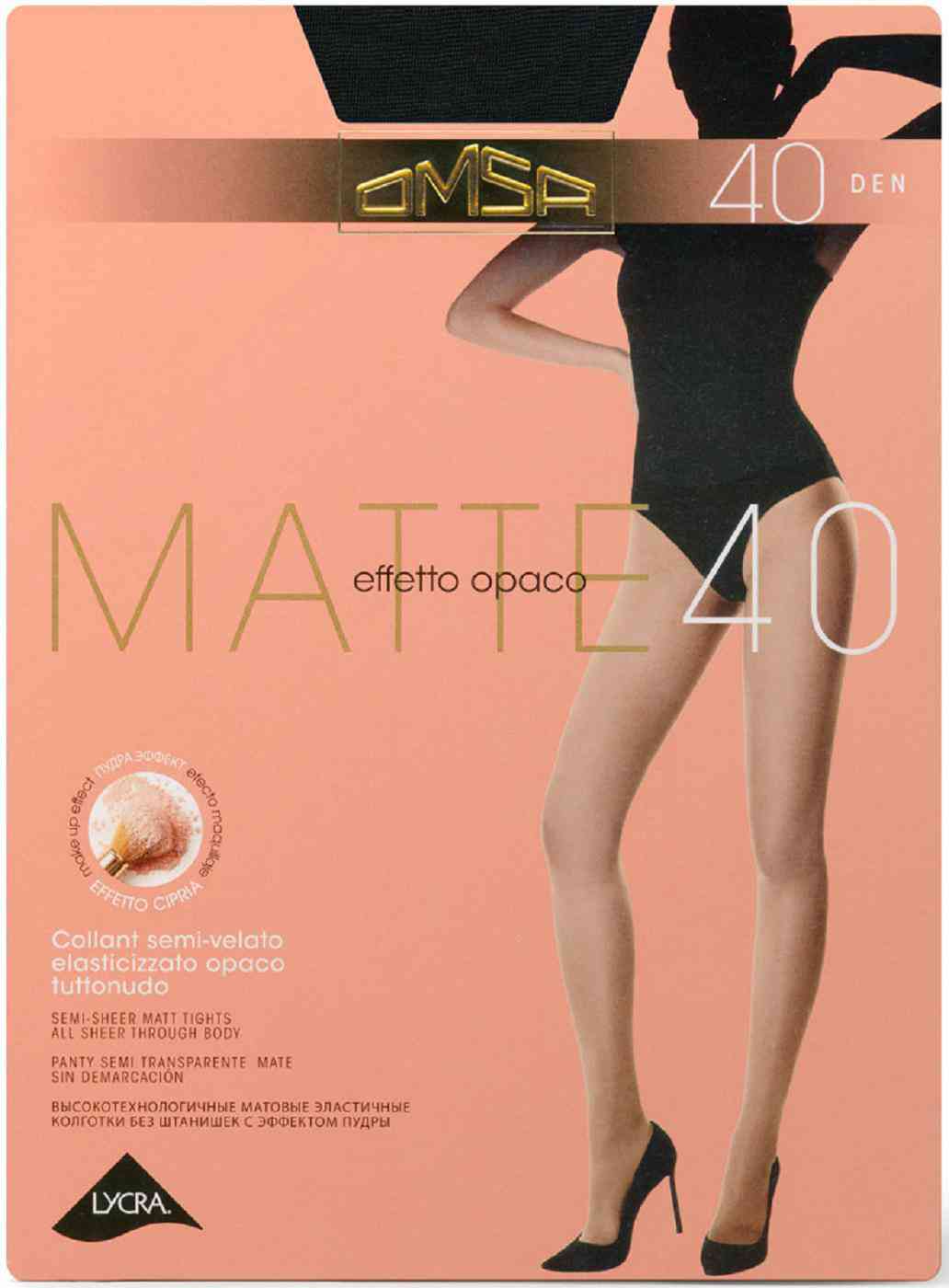 

Колготки женские Omsa Oms Matte 40 den Nero р. 3