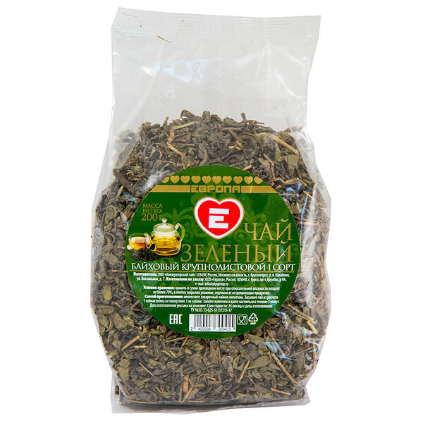 Чай зеленый Европа крупнолистовой 200г м/у