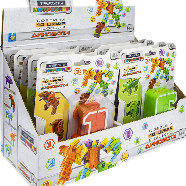 Игрушка 1TOY Трансботы Цифрозаврцифры от 0 до 9, в ассортименте Арт. Т21518