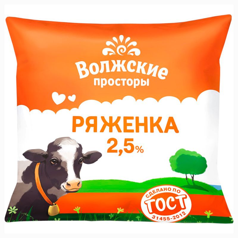 

Ряженка Волжские просторы 2.5%, 500 мл