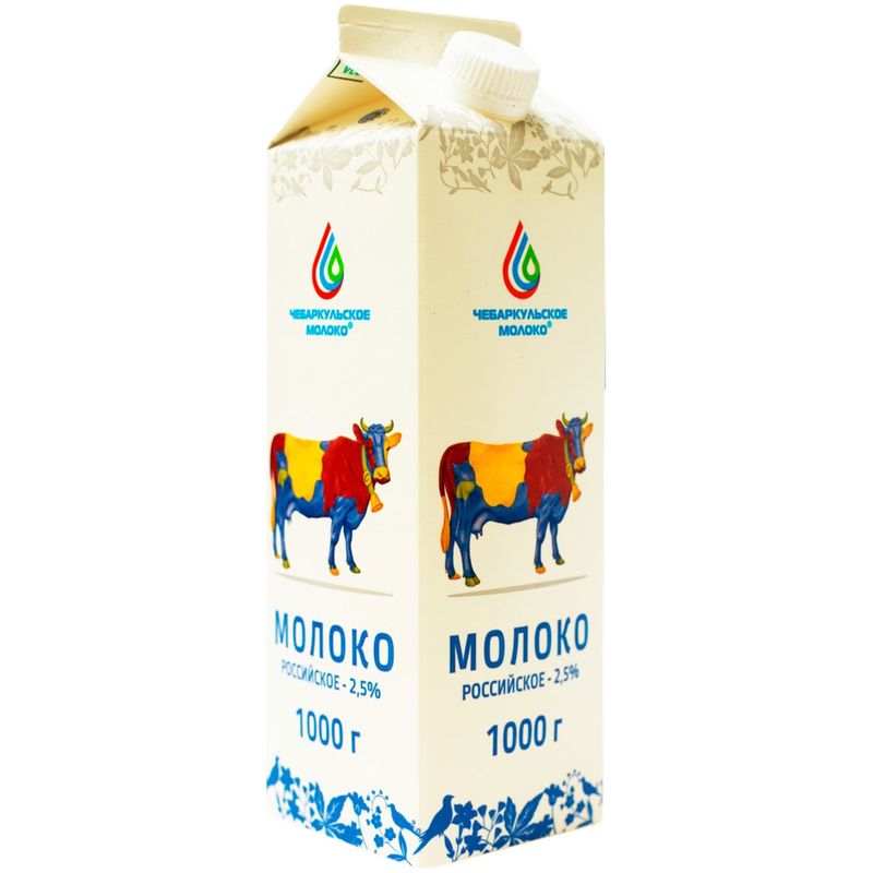 

Молоко пастеризованное Чебаркульское молоко 2,5%, без змж, 1000 г