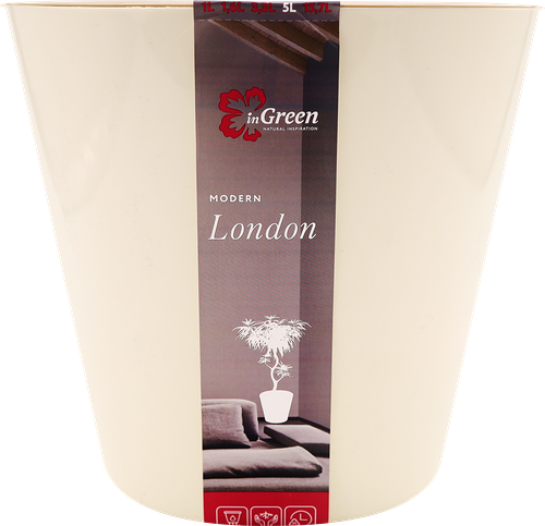 Горшок для цветов InGreen Лондон d 160 мм 1.6л, цвета в ассортименте