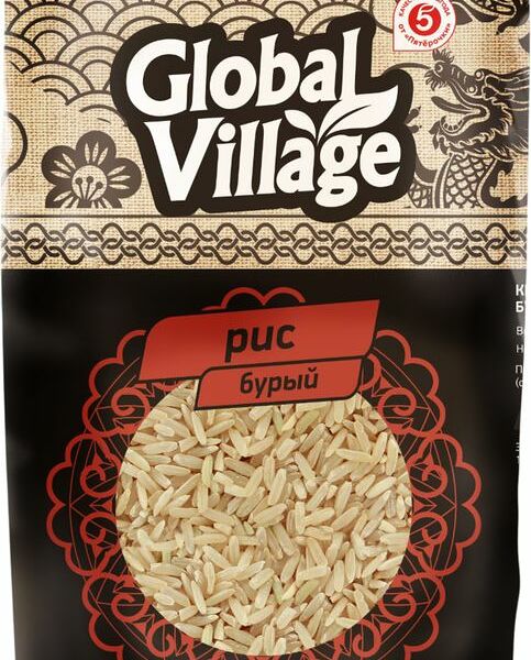 Рис Global Village бурый 800г