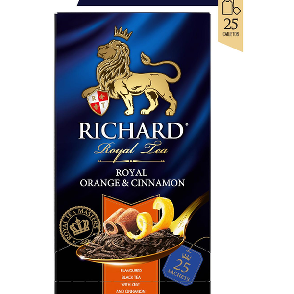 Чай в пакетиках Richard Royal Orange & Cinnamon 25 саше, 50г