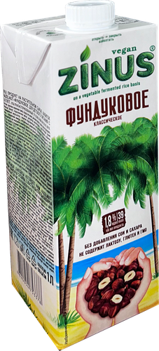 

Напиток фундучный Zinus Vegan 1.8% 1 л