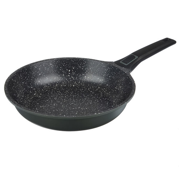 Satoshi уран сковорода литая d26см, антипригарное покрытие мрамор, индукция, съемная ручка