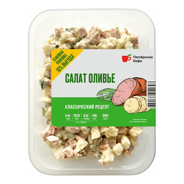 Салат Пятерочка Кафе Оливье