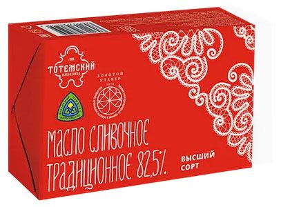 

Масло сливочное ТОТЕМСКИЙ Традиционное 82,5% высший сорт, без змж