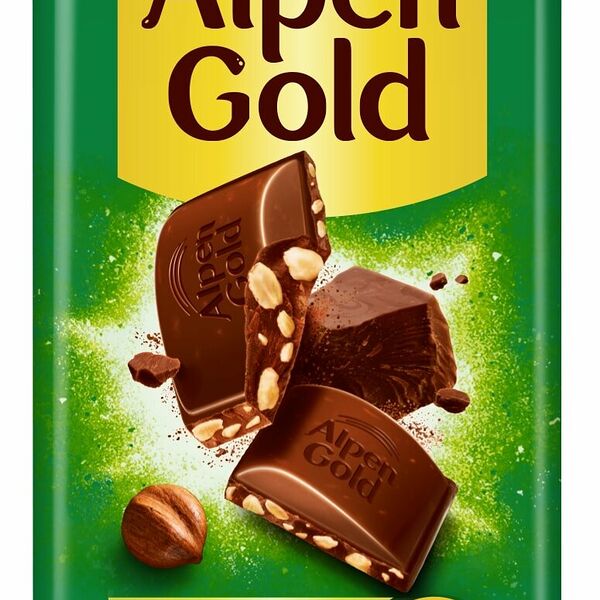 Шоколад молочный Alpen Gold с фундуком 80г