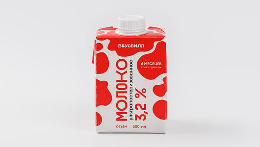 Молоко ультрапастеризованное 3.2%, 500 мл