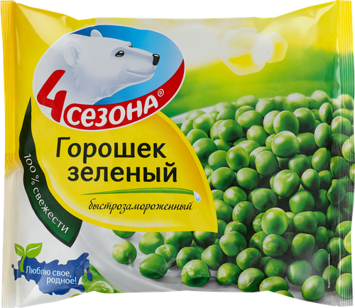 

Горошек зеленый 4 Сезона замороженный 400 г