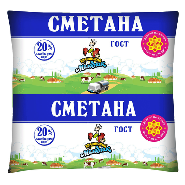Сметана Кубанский молочник 20% 180 г