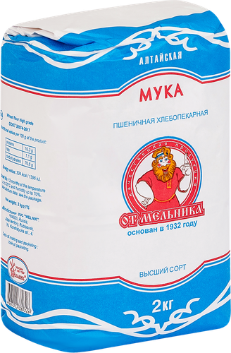 

Мука пшеничная От Мельника хлебопекарная высший сорт ГОСТ, 2 кг