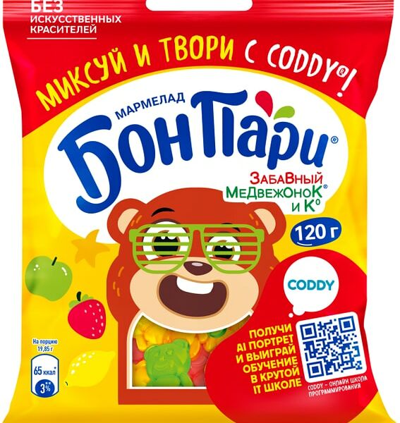 Мармелад Бон Пари жевательный Забавный медвежонок 120г