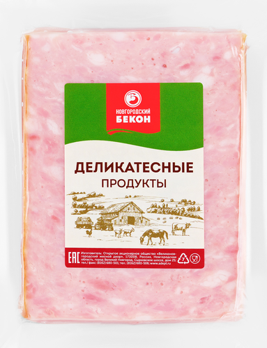 

Окорок копчено-вареный НОВГОРОДСКИЙ БЕКОН Петербургский 500 г