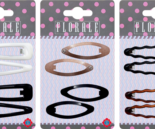 Набор невидимок для волос SWEETORNAMENT Florale, в ассортименте, 4шт