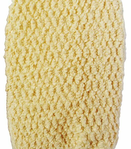 Мочалка на руку натуральная Beauty Format Хлопковый шенилл, 16.5х11х2.5 см