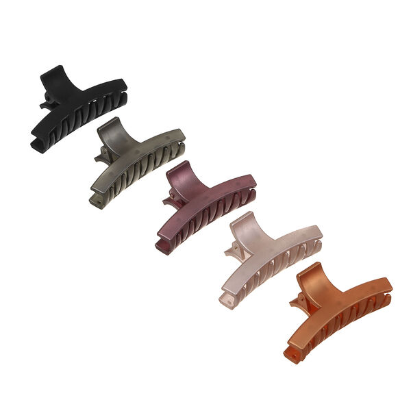 Краб для волос Юниlook, пластик, 6см, 5 цветов, acs-43