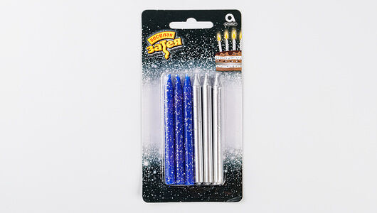 Свечи для торта Весёлая затея, в ассортименте, 12 шт.