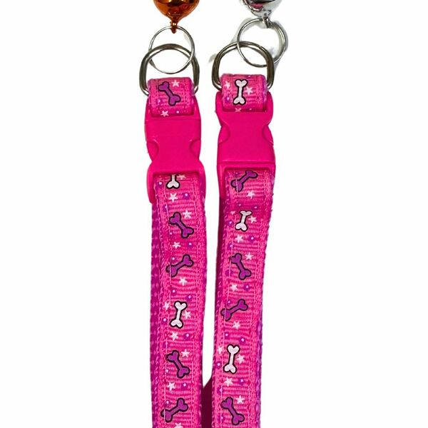 Ошейник косточки розовый