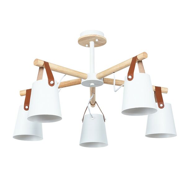 Люстра Arte Lamp Thomas, E27, 60 Вт, металл, дерево, белый