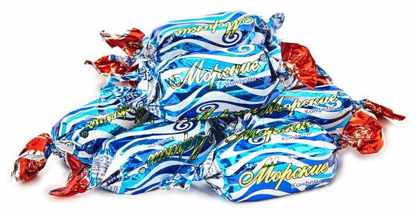 Конфеты с шоколадной глазурью Морские ТМ Красный Октябрь, вес