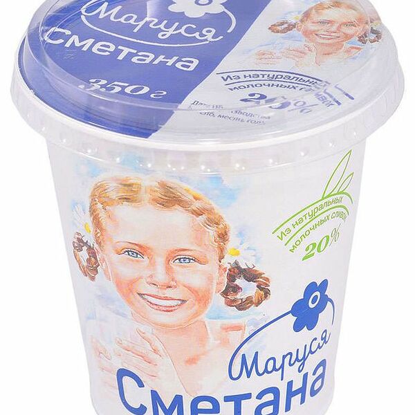 Сметана Маруся 20%, 350 г