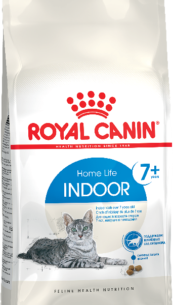 Корм сухой ROYAL CANIN для кошек Indoor 7+ для домашних кошек старше 7 лет, 400г