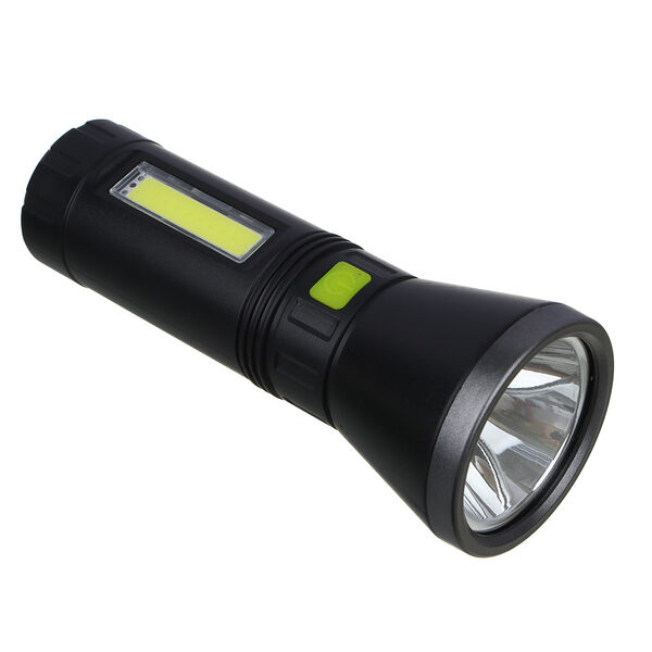 Ермак фонарь ручной, led+cob, 4 режима, 1200мач, 5,8х14,8см
