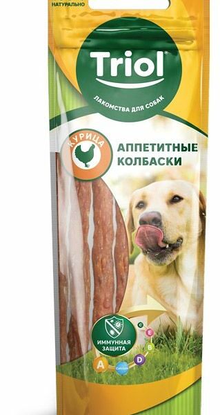 Лакомство для собак Triol Аппетитные колбаски Курица 40 г