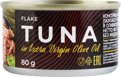 

Тунец Лента Premium в оливковом масле измельченный 80 г