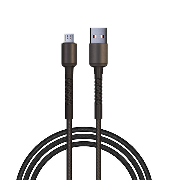 By кабель для зарядки xxl micro usb, 2 м, 3а, быстрая зарядка qc3.0, черный