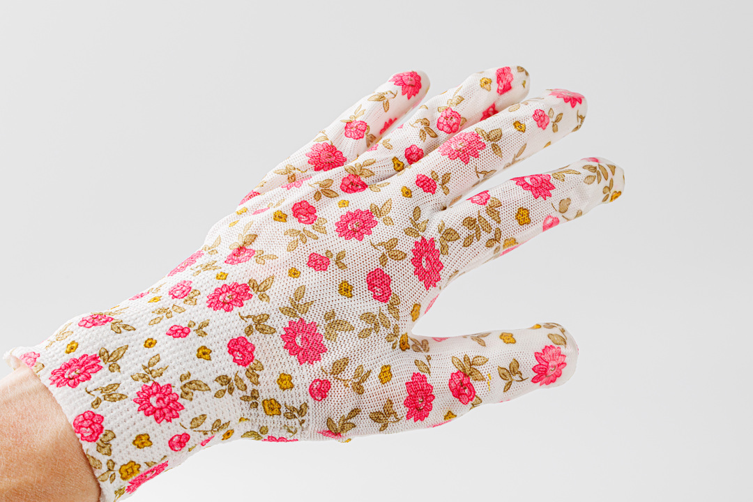 

Перчатки садовые с покрытием розовые, размер 8 (М)