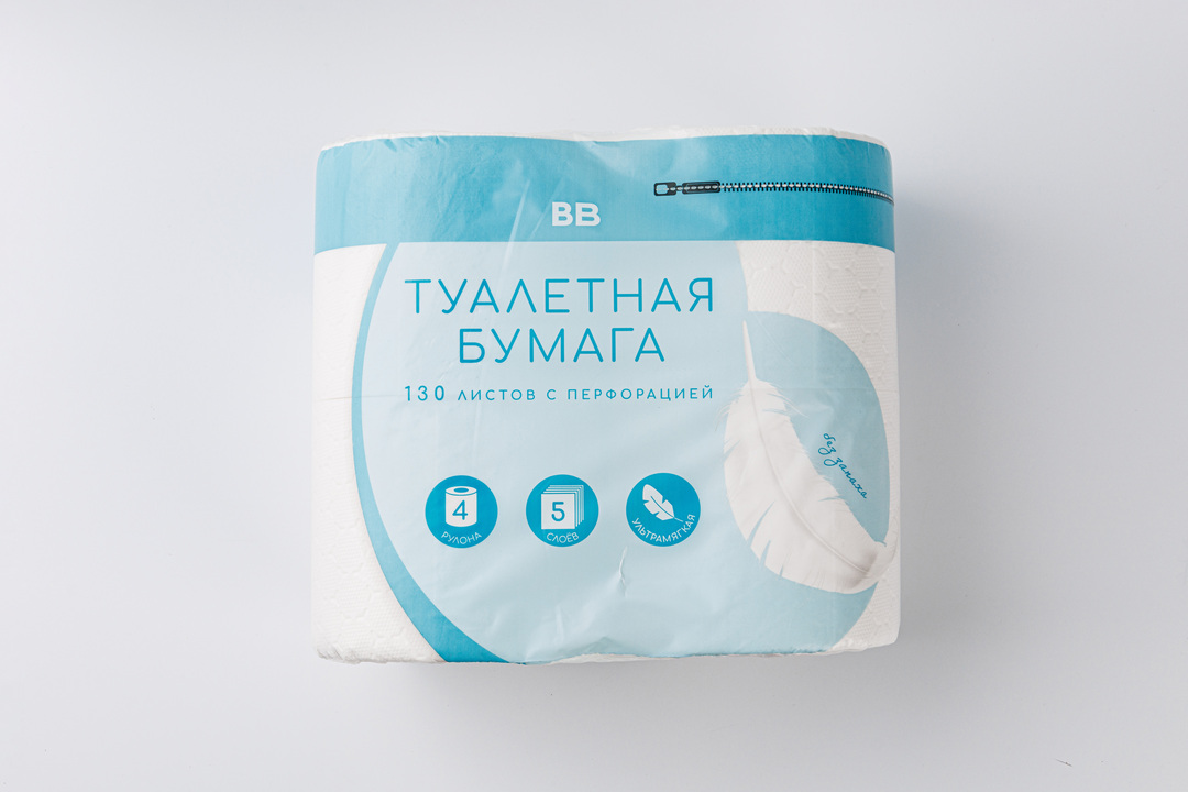 

Бумага туалетная ВкусВилл белая 5 слоев 4 рулона