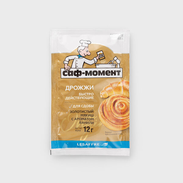 Дрожжи сухие Саф-Момент для сдобы быстродействующие 12г пакет, Россия