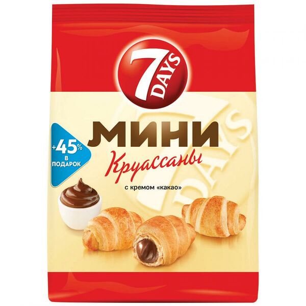 Круассаны мини 7 Days с кремом Какао