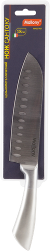 

Нож сантоку MALLONY Maestro 18см цельнометаллический нержавеющая сталь Арт. 920231