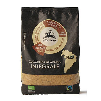 Сахар тростниковый БИО Alce Nero коричневый нерафинированный
