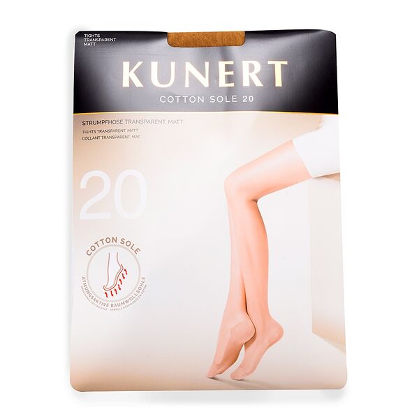 Колготки Kunert Cotton sole бежевый 20 den размер 3