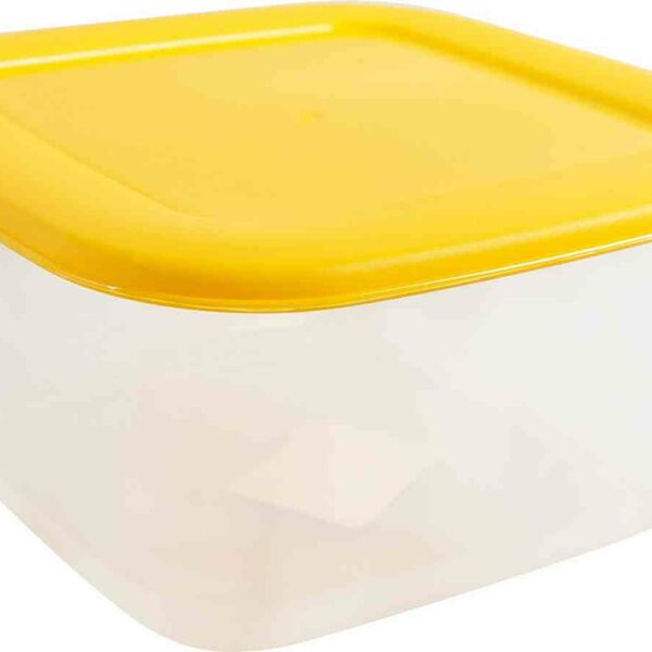 Контейнер для СВЧ Полимербыт Лайт квадратный, 14x14x7 см