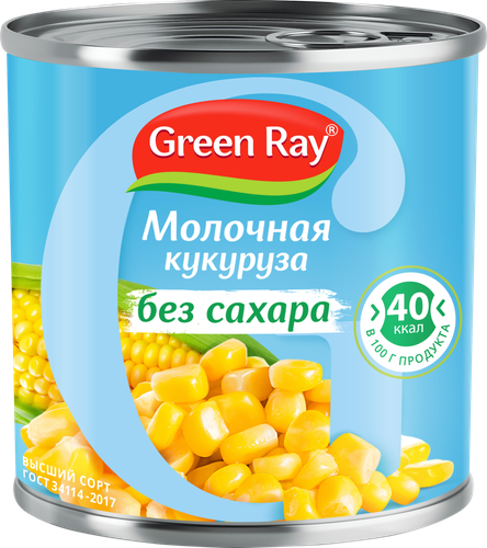 

Кукуруза Green Ray молочная без сахара 340 г