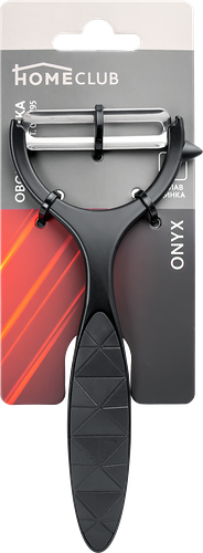 Овощечистка HOMECLUB Onyx, хромированный сплав цинка, резина