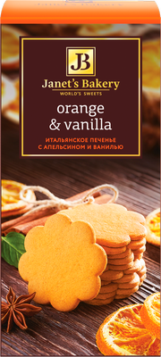 Печенье сдобное Janet's Bakery итальянское с апельсином и ванилью 130 г