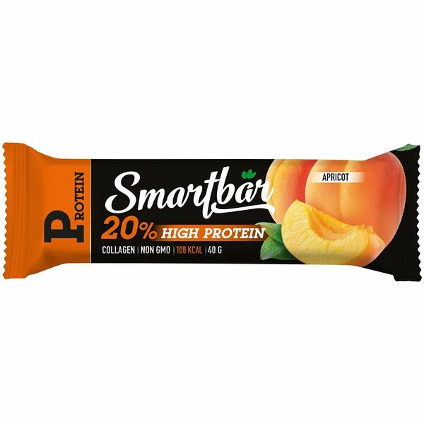 Батончик протеиновый Smartbar Protein в белой глазури с абрикосом