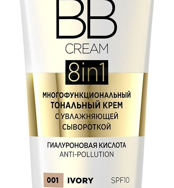 Крем тональный BB EVELINE Satin Touch с увлажняющей сывороткой 8 в 1