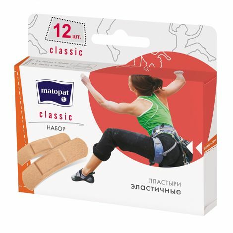 Пластыри Matopat Classic 12 шт